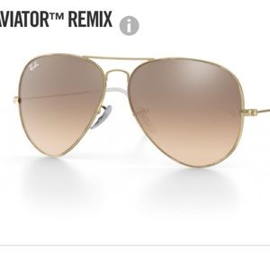 Women’s Small Gold/ Brown Gradient Aviators